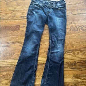 Silver Suki Surplus Boot Cut Thick Stitch Blue Denim Jeans Women's Size W26 L30